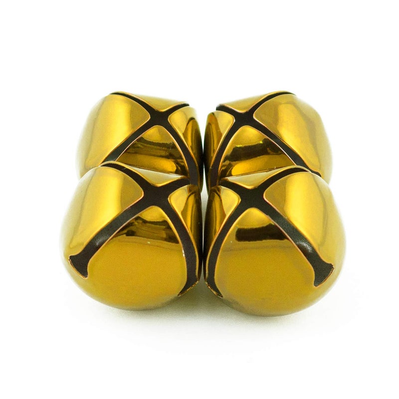 Art Cove 1.5 Inch 36mm Extra Large Giant Jumbo Craft Gold Jingle Bells 2 Pieces - Image 4